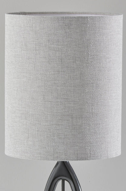 Black Solid Wood Table Lamp w/ Shade