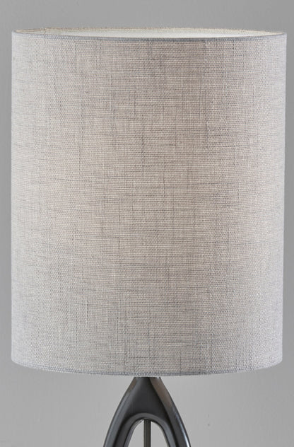 Black Solid Wood Table Lamp w/ Shade