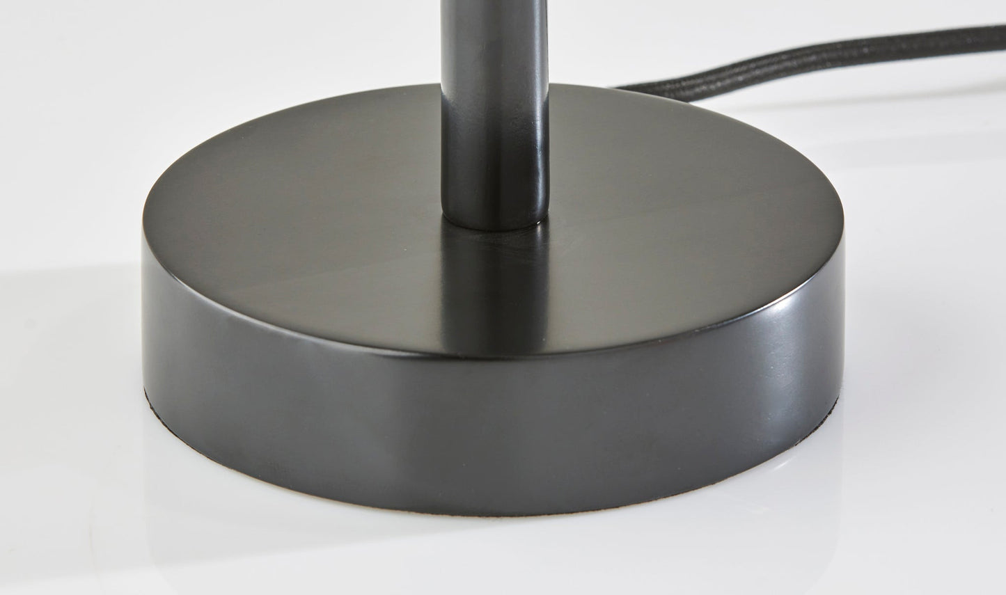 Black Solid Wood Table Lamp w/ Shade