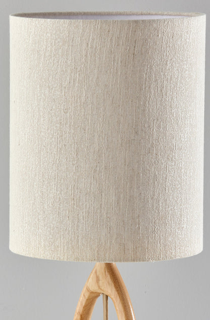 Natural Solid Wood Table Lamp w/ Shade