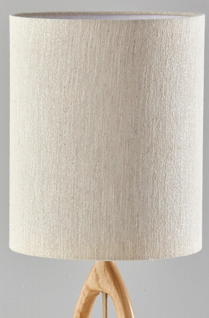 Natural Solid Wood Table Lamp w/ Shade