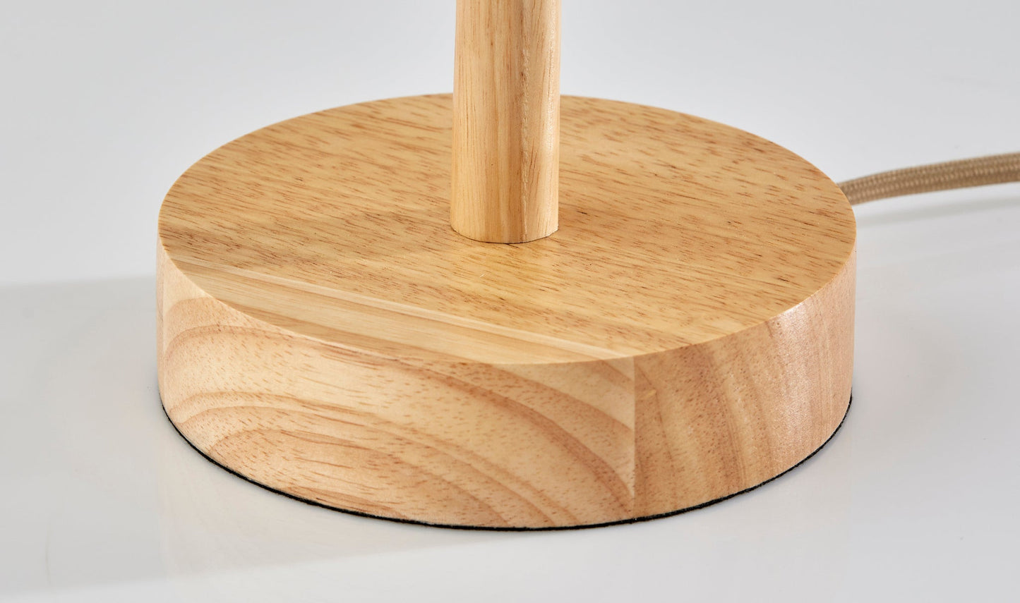 Natural Solid Wood Table Lamp w/ Shade