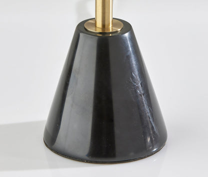 Black & Gold Marble & Table Lamp w/ Shade