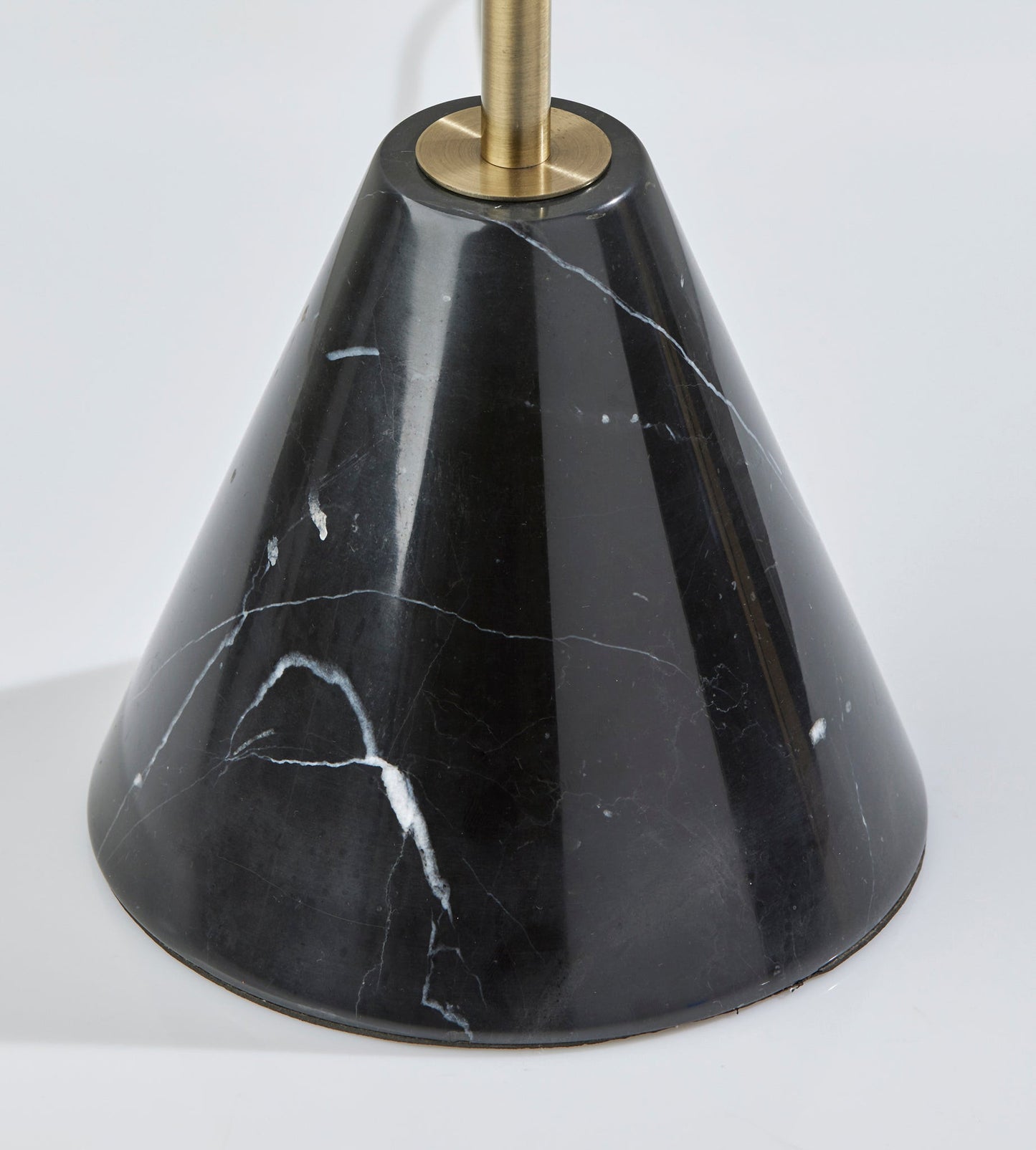 Black & Gold Marble & Table Lamp w/ Shade
