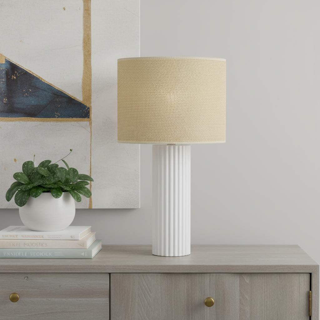 White Table Lamp w/ Shade