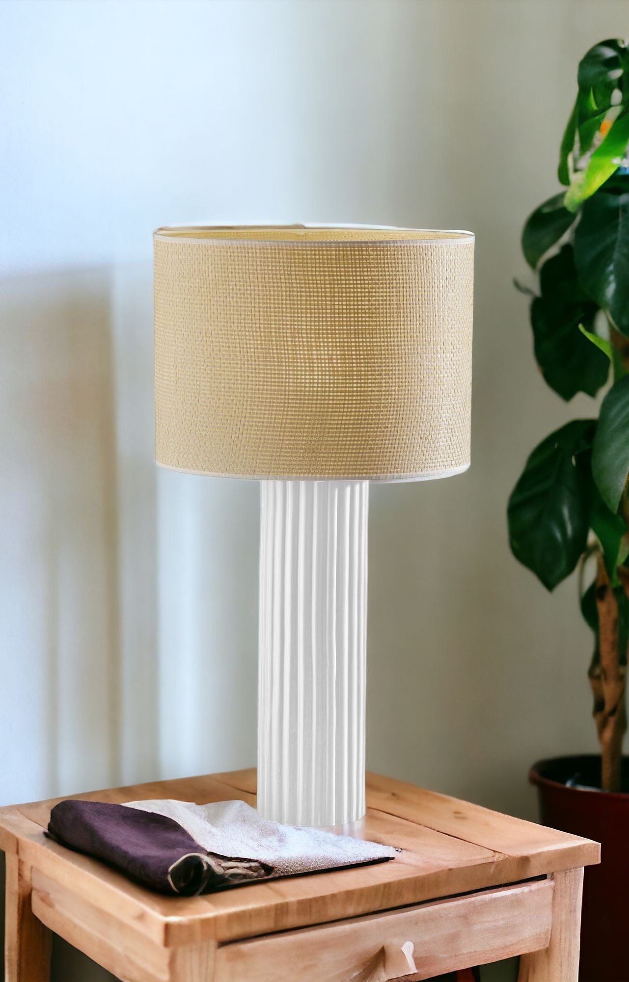White Table Lamp w/ Shade