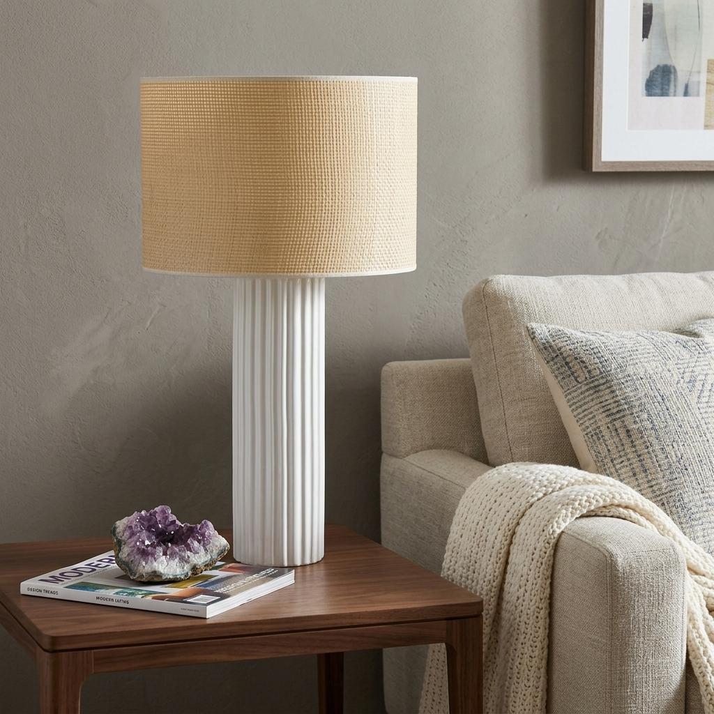 White Table Lamp w/ Shade