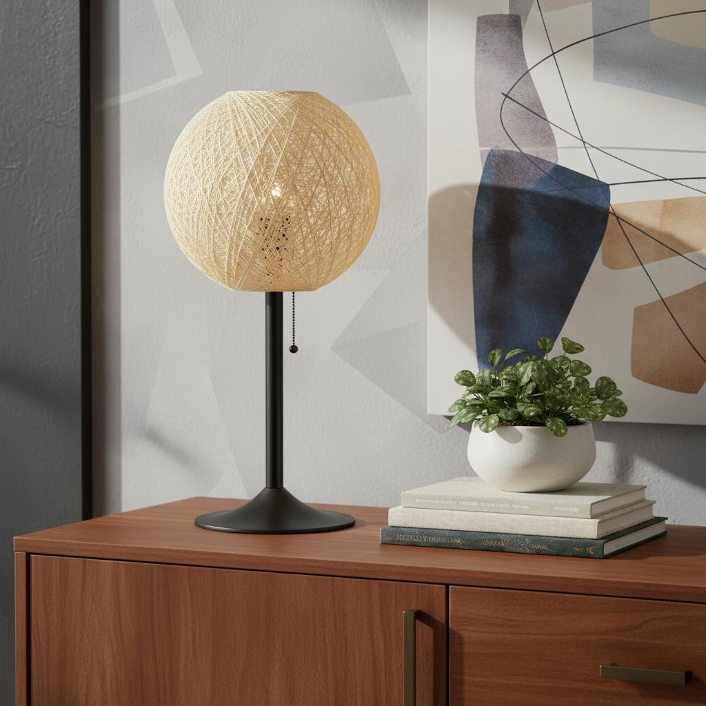 Antiqued Bronze Candlestick Table Lamp w/ Off Shade
