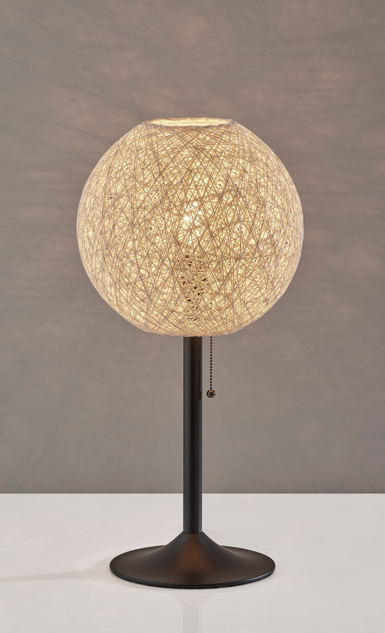 Antiqued Bronze Candlestick Table Lamp w/ Off Shade