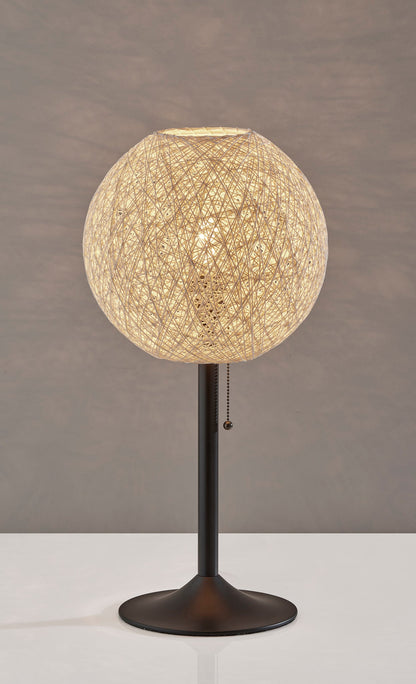 Antiqued Bronze Candlestick Table Lamp w/ Off Shade