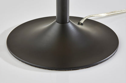Antiqued Bronze Candlestick Table Lamp w/ Off Shade