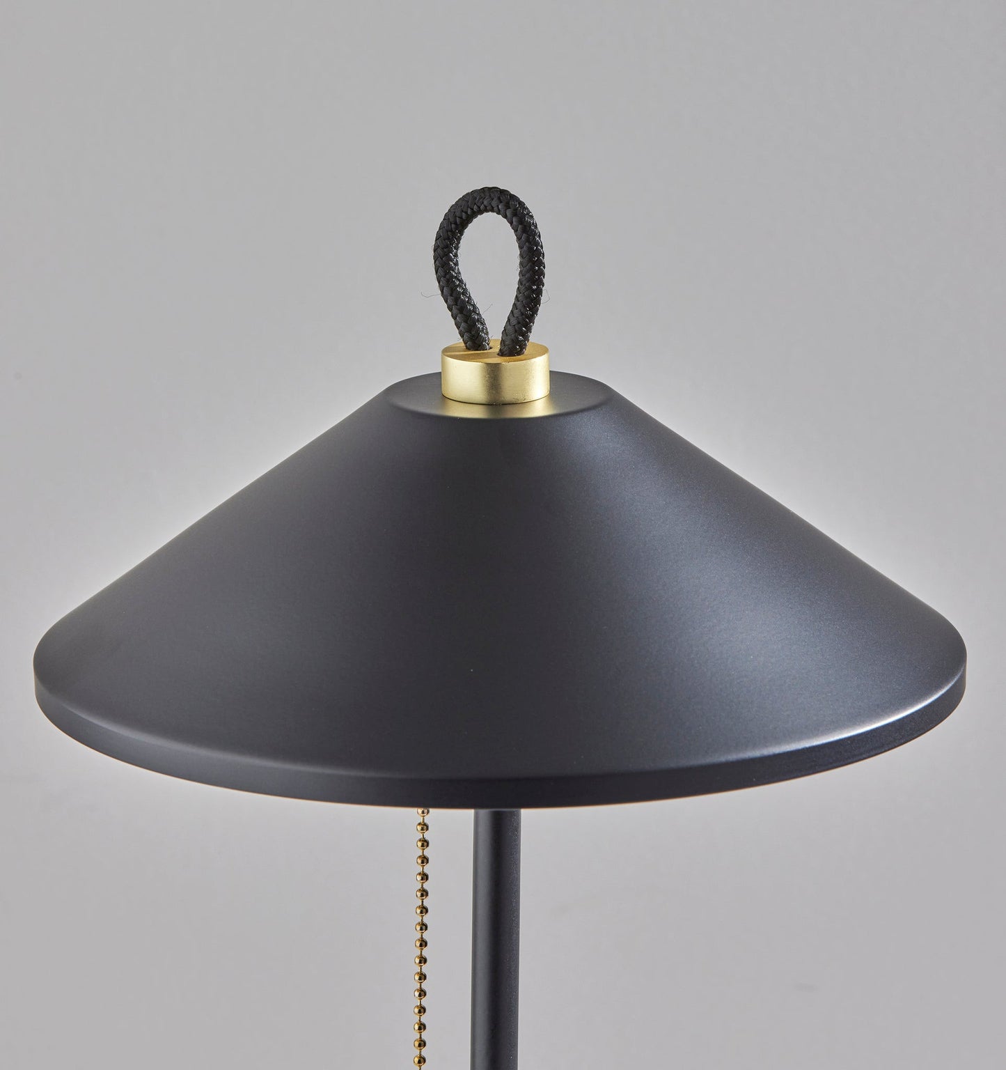 Black & Gold Candlestick Table Lamp w/ Black Shade