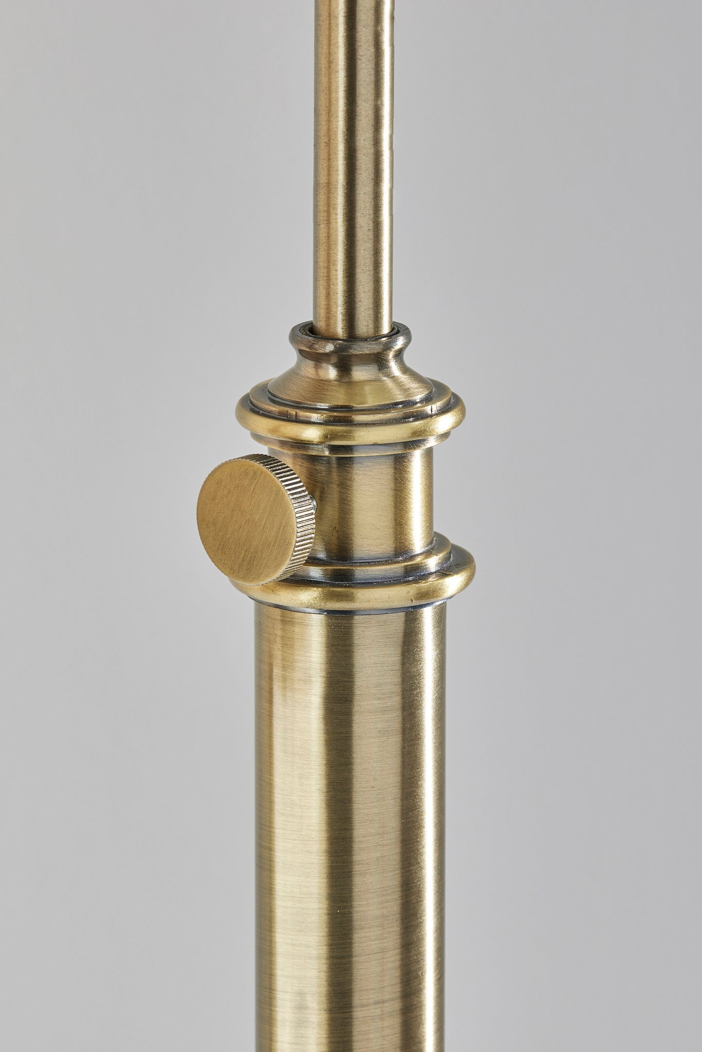 Antiqued Brass Adjustable Lamp w/ Shade