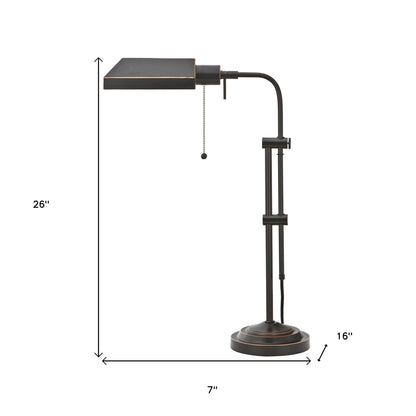 Bronze Adjustable Table Lamp w/ Bronze Shade