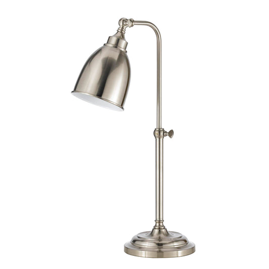 Nickel Adjustable Table Lamp w/ Shade