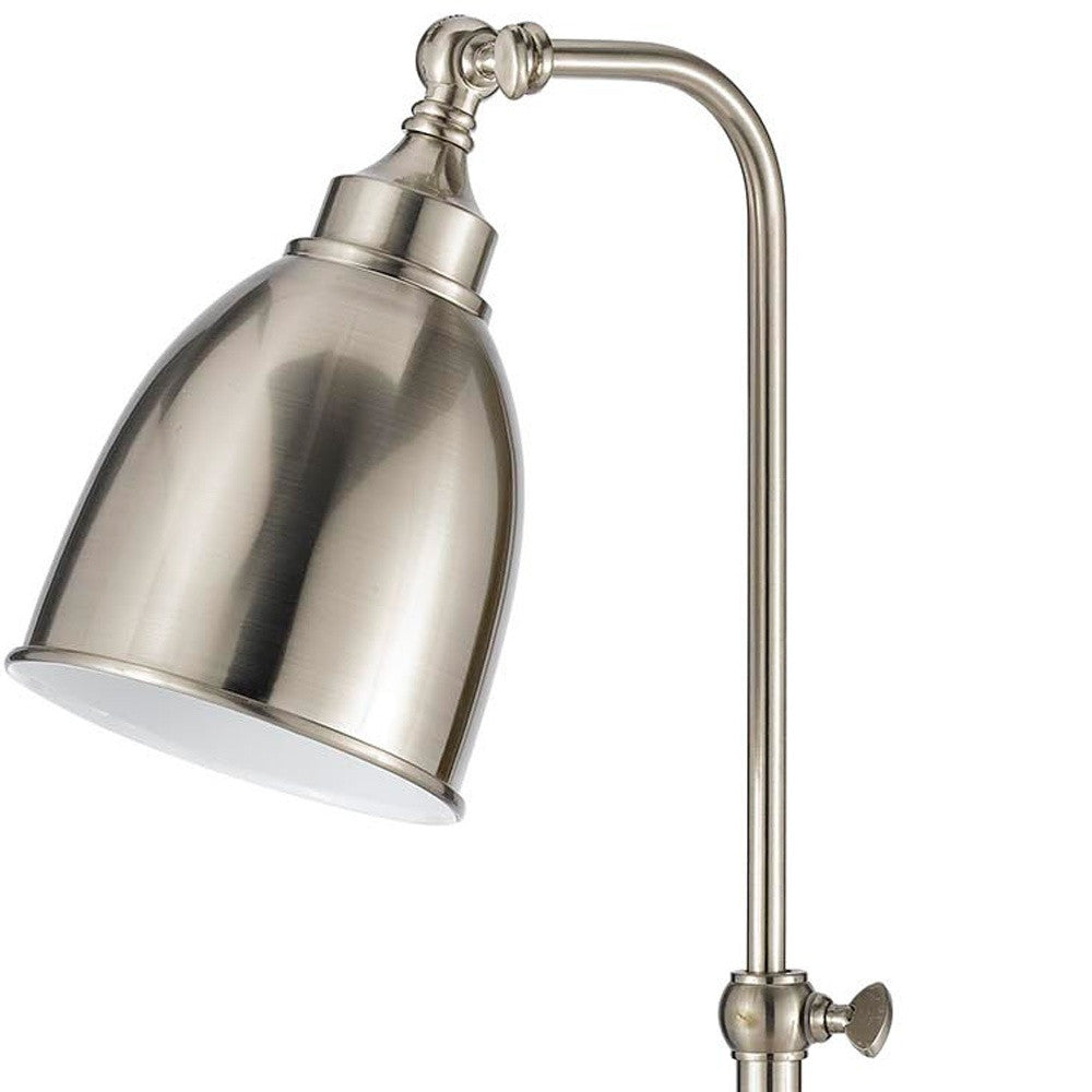 Nickel Adjustable Table Lamp w/ Shade