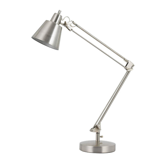 Nickel Desk Table Lamp w/ Nickel Shade