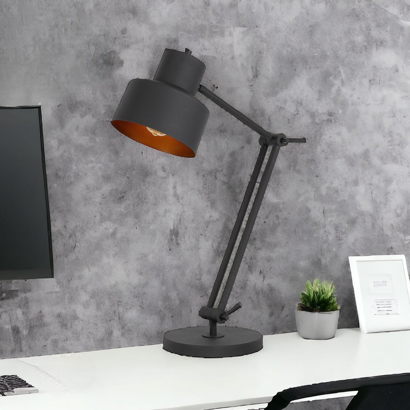 Black Adjustable Desk Table Lamp