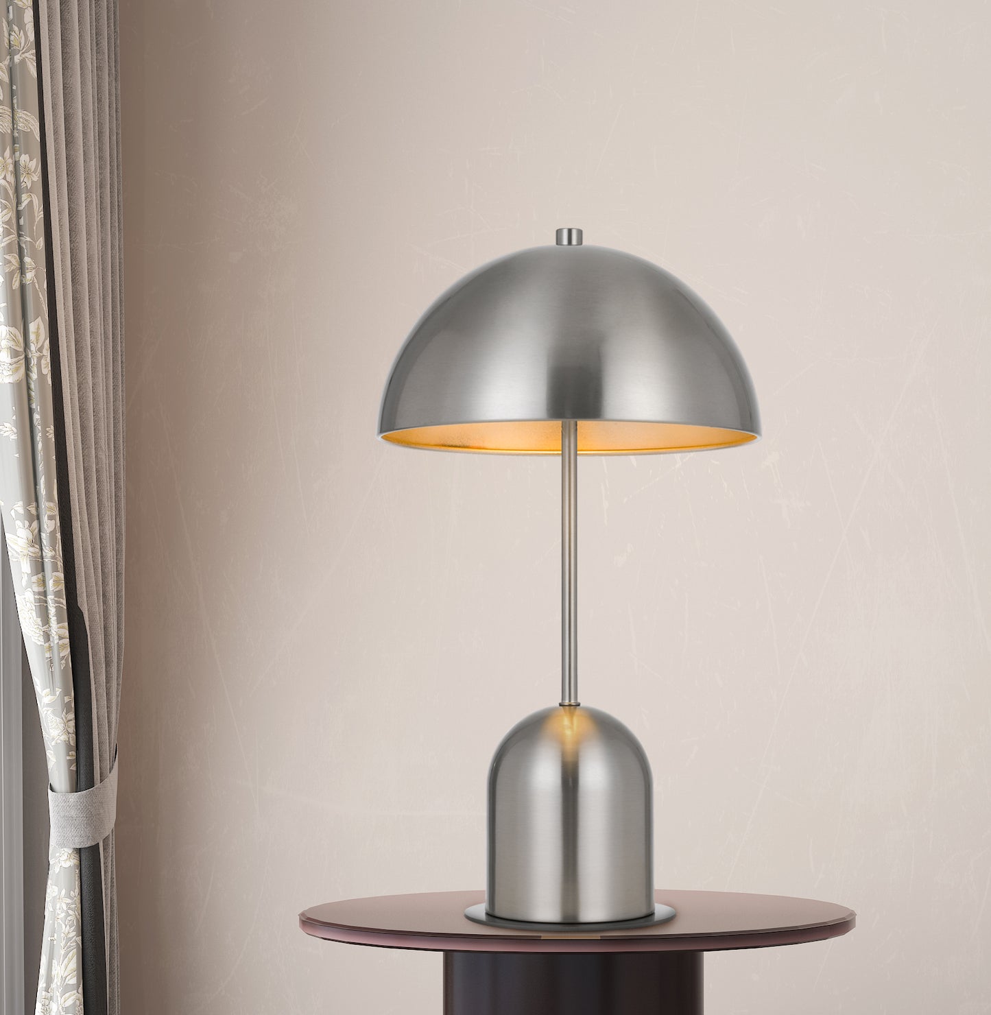 Nickel Desk Table Lamp w/ Shade