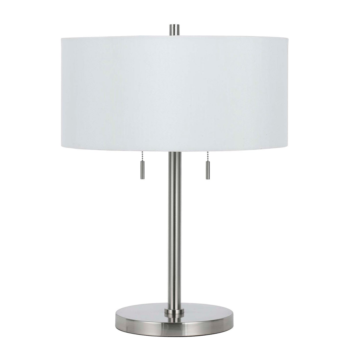 Nickel Two Light Table Lamp w/ Shade