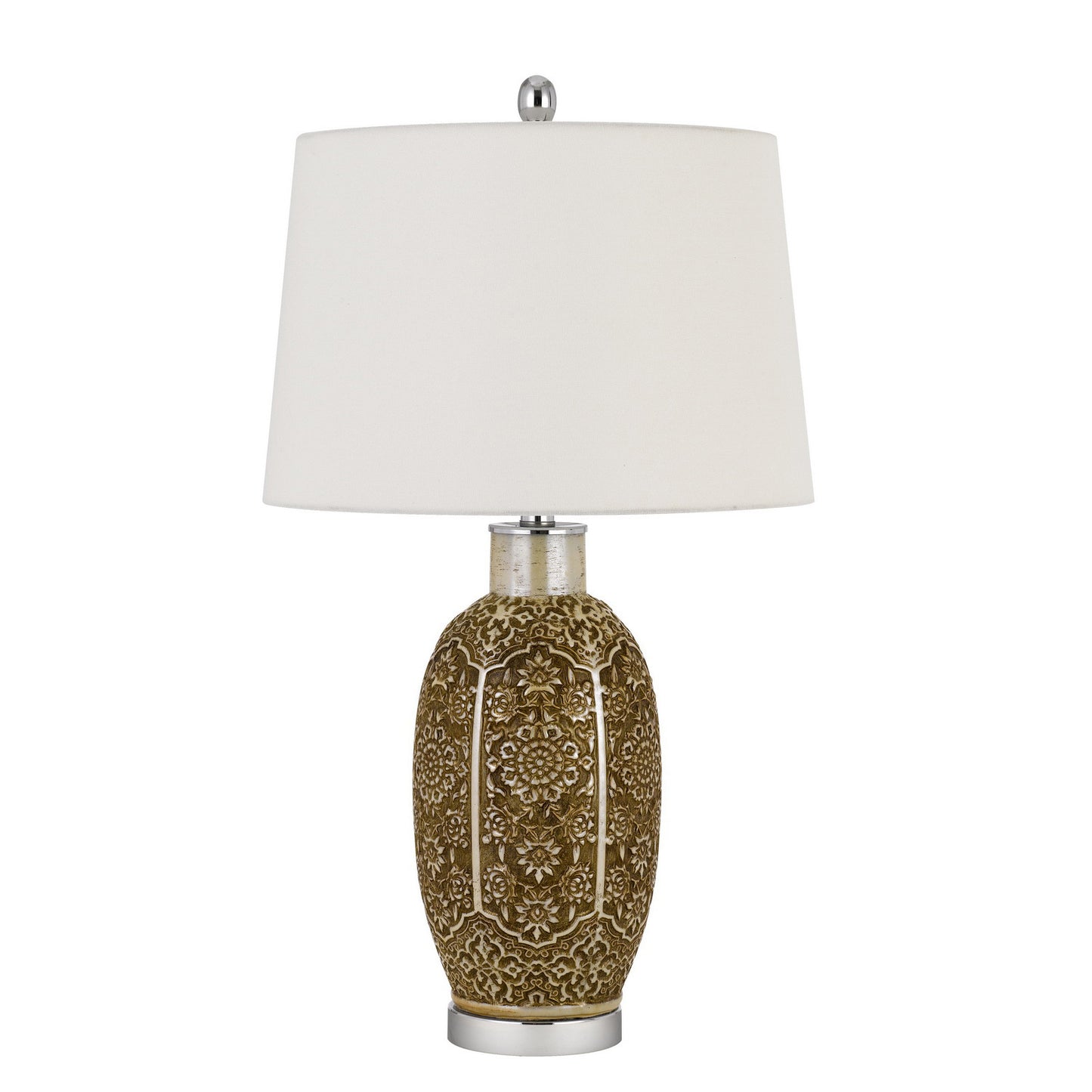 Brown Table Lamp w/ Off Shade