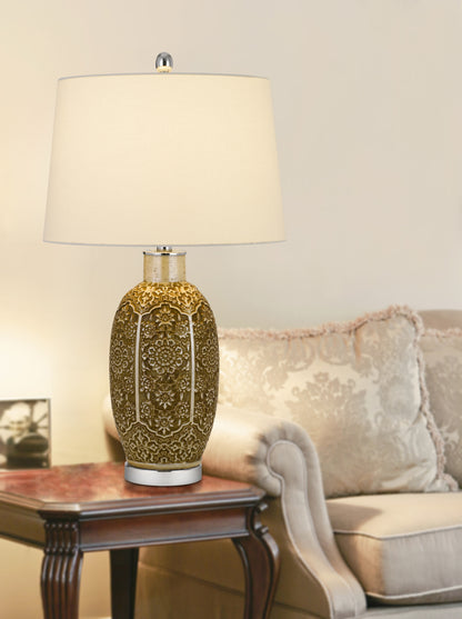 Brown Table Lamp w/ Off Shade