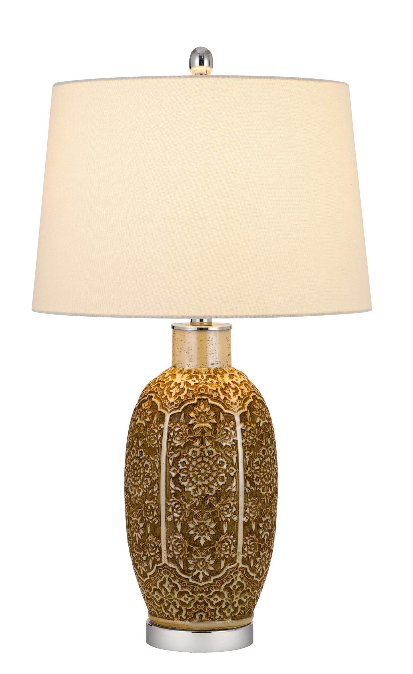 Brown Table Lamp w/ Off Shade