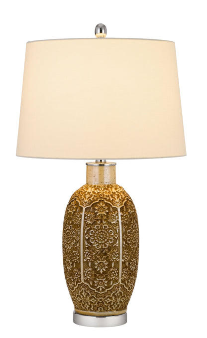 Brown Table Lamp w/ Off Shade