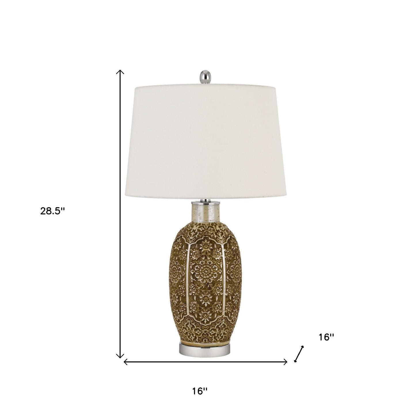 Brown Table Lamp w/ Off Shade