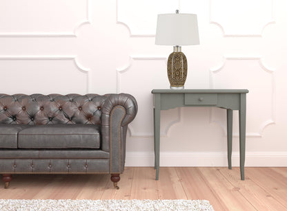 Brown Table Lamp w/ Off Shade
