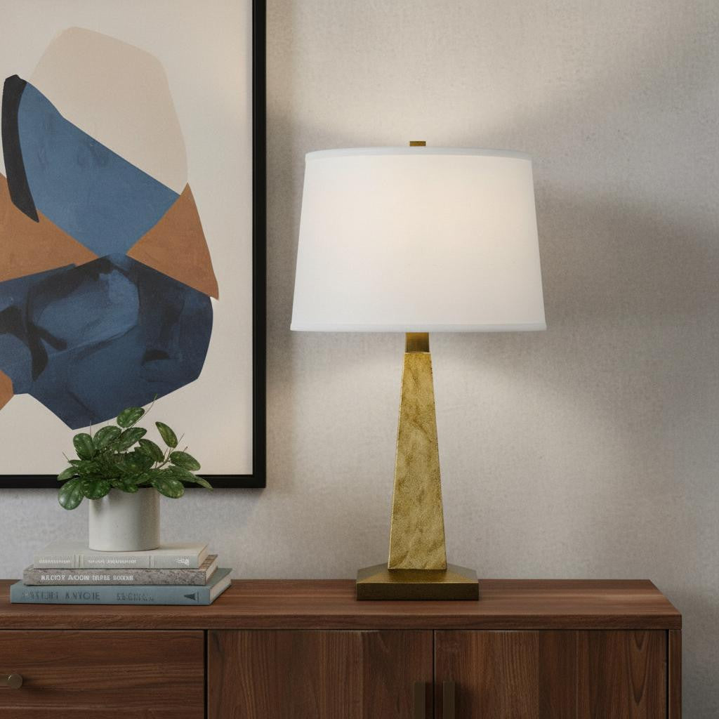Brown Table Lamp w/ Off Shade
