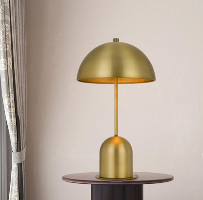 Antiqued Brass Desk Table Lamp w/ Shade