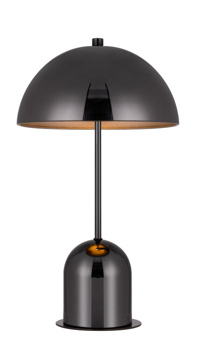 Gunmetal Dark Gray Desk Lamp w/ Half Dome Shade