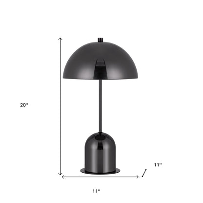 Gunmetal Dark Gray Desk Lamp w/ Half Dome Shade