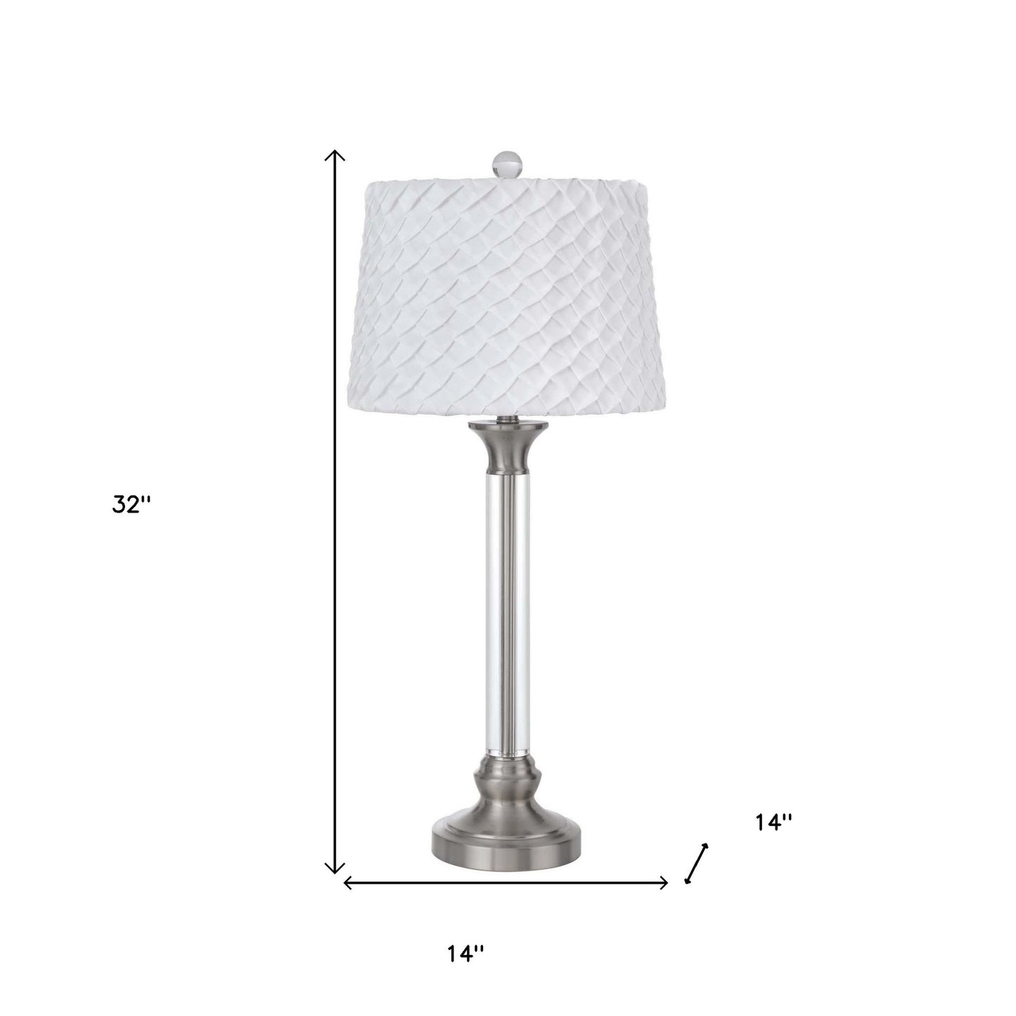 Nickel Table Lamp w/ Shade