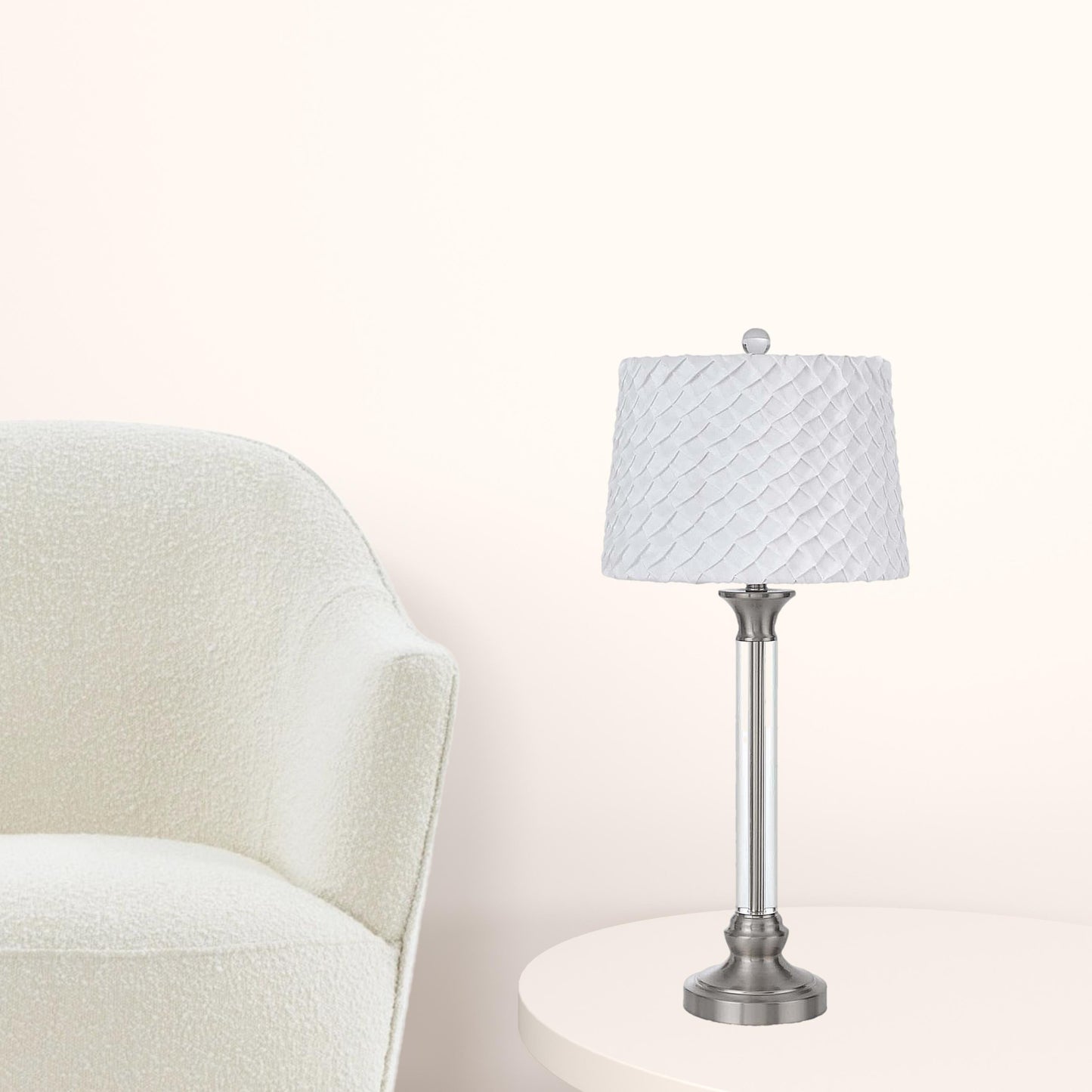 Nickel Table Lamp w/ Shade