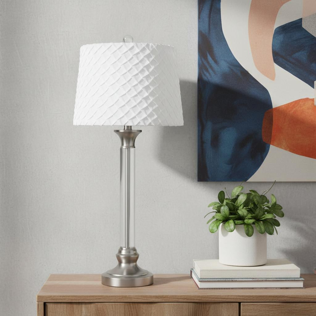 Nickel Table Lamp w/ Shade