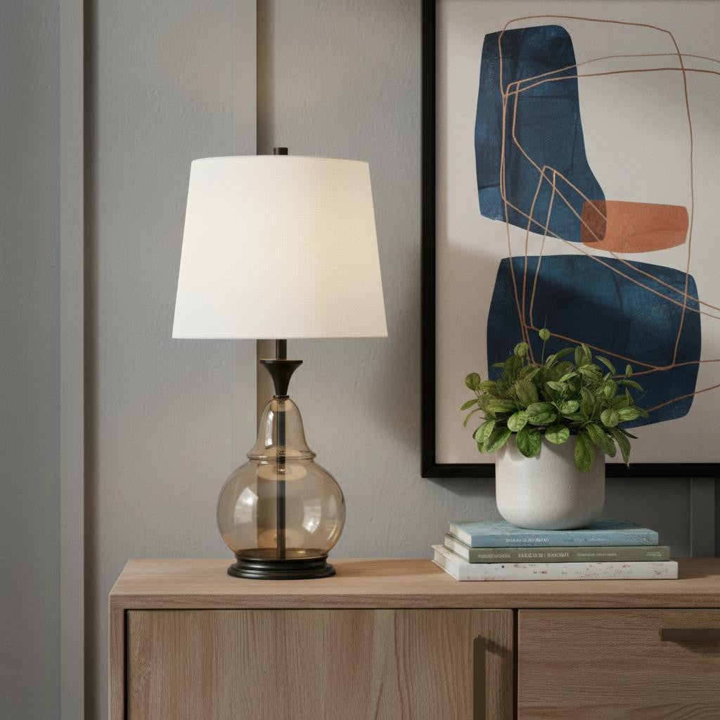 Clear Table Lamp w/ Shade