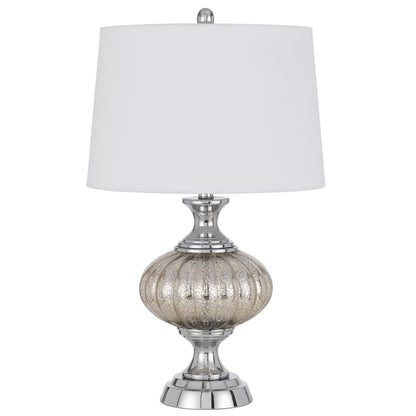Silver Metallic Table Lamp w/ Shade