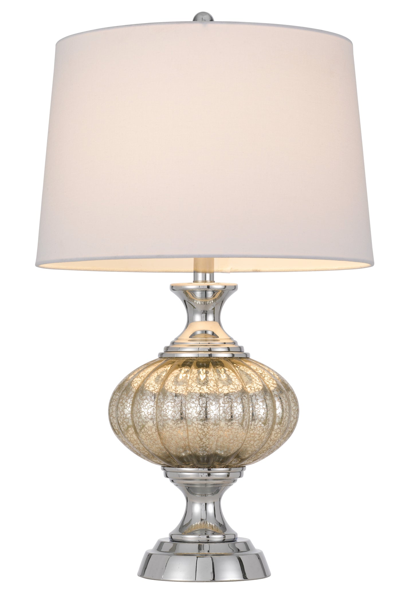 Silver Metallic Table Lamp w/ Shade