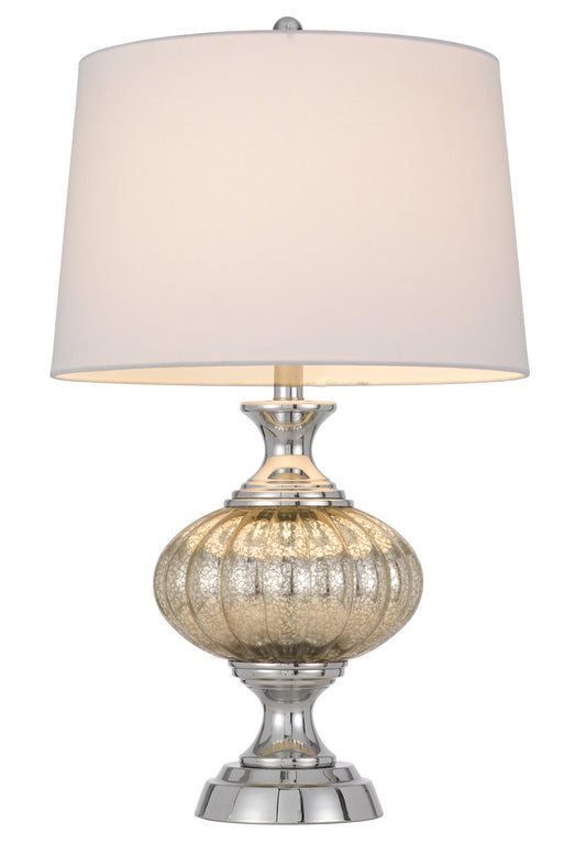 Silver Metallic Table Lamp w/ Shade