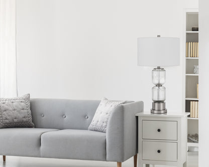 Nickel Table Lamp w/ Shade