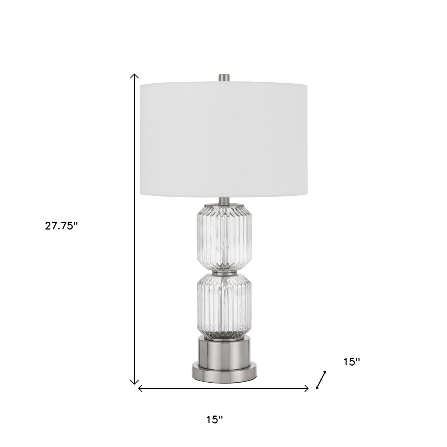 Nickel Table Lamp w/ Shade