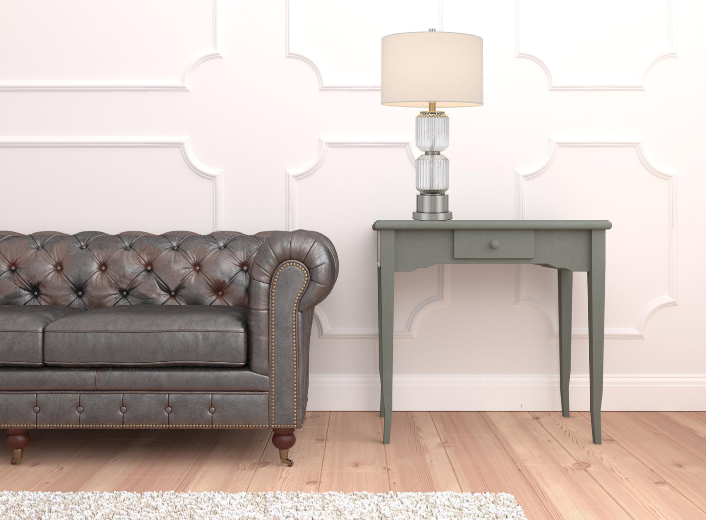 Nickel Table Lamp w/ Shade