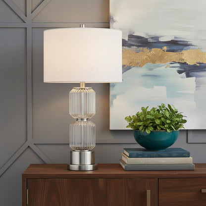 Nickel Table Lamp w/ Shade