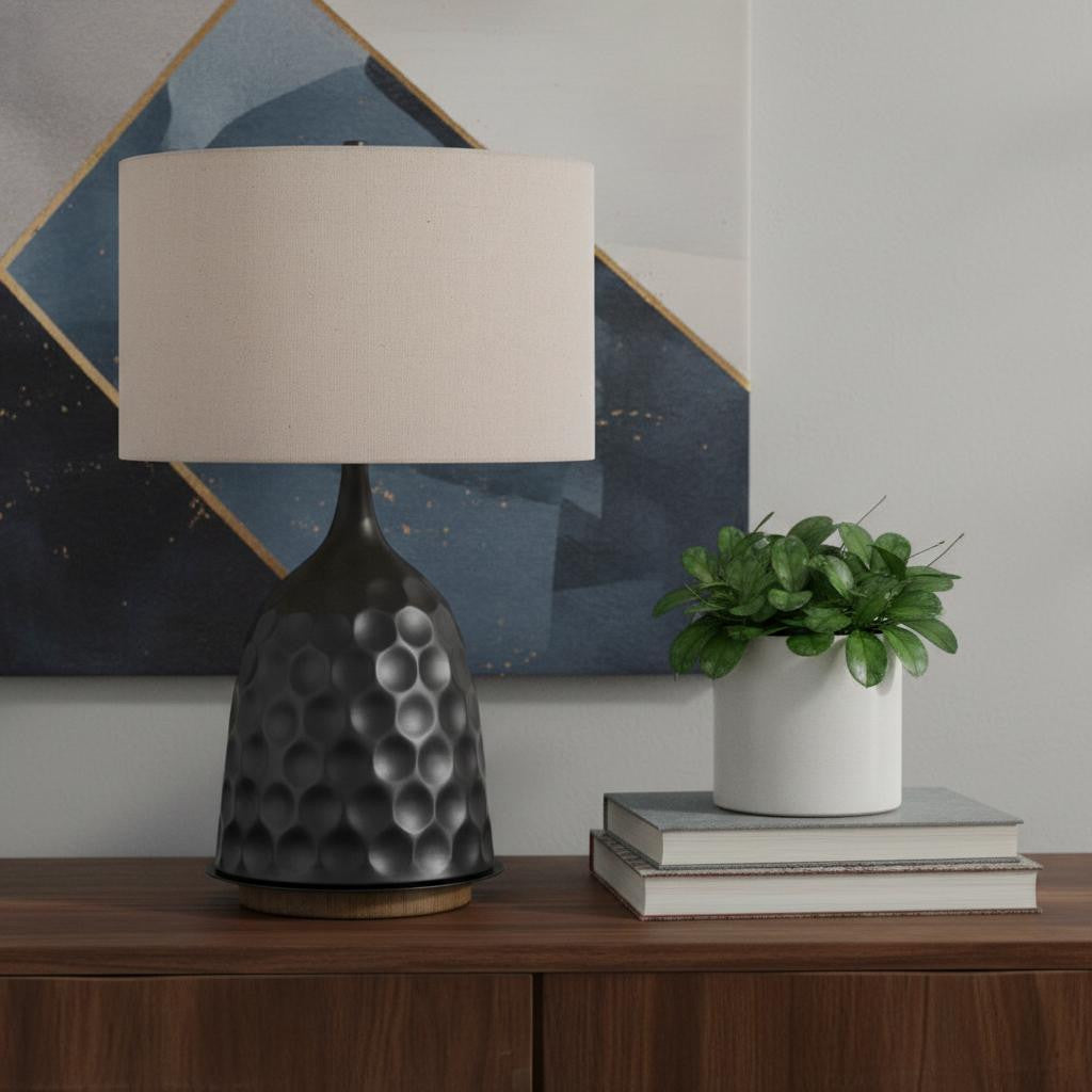 Gray Table Lamp w/ Shade