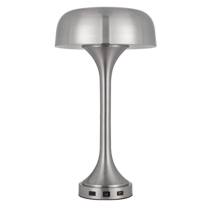 Nickel Two Light Table Lamp w/ Shade