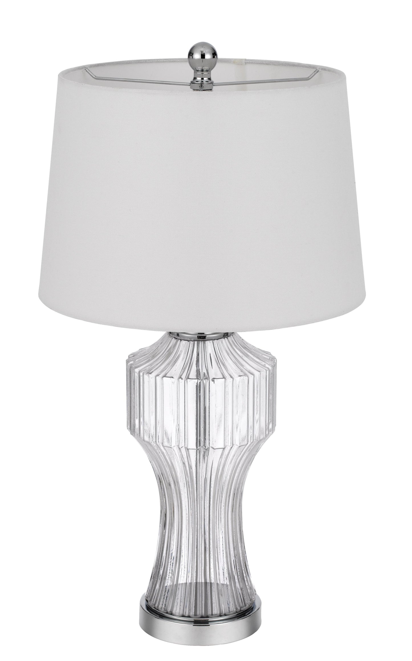 Clear Glass Table Lamp w/ Shade