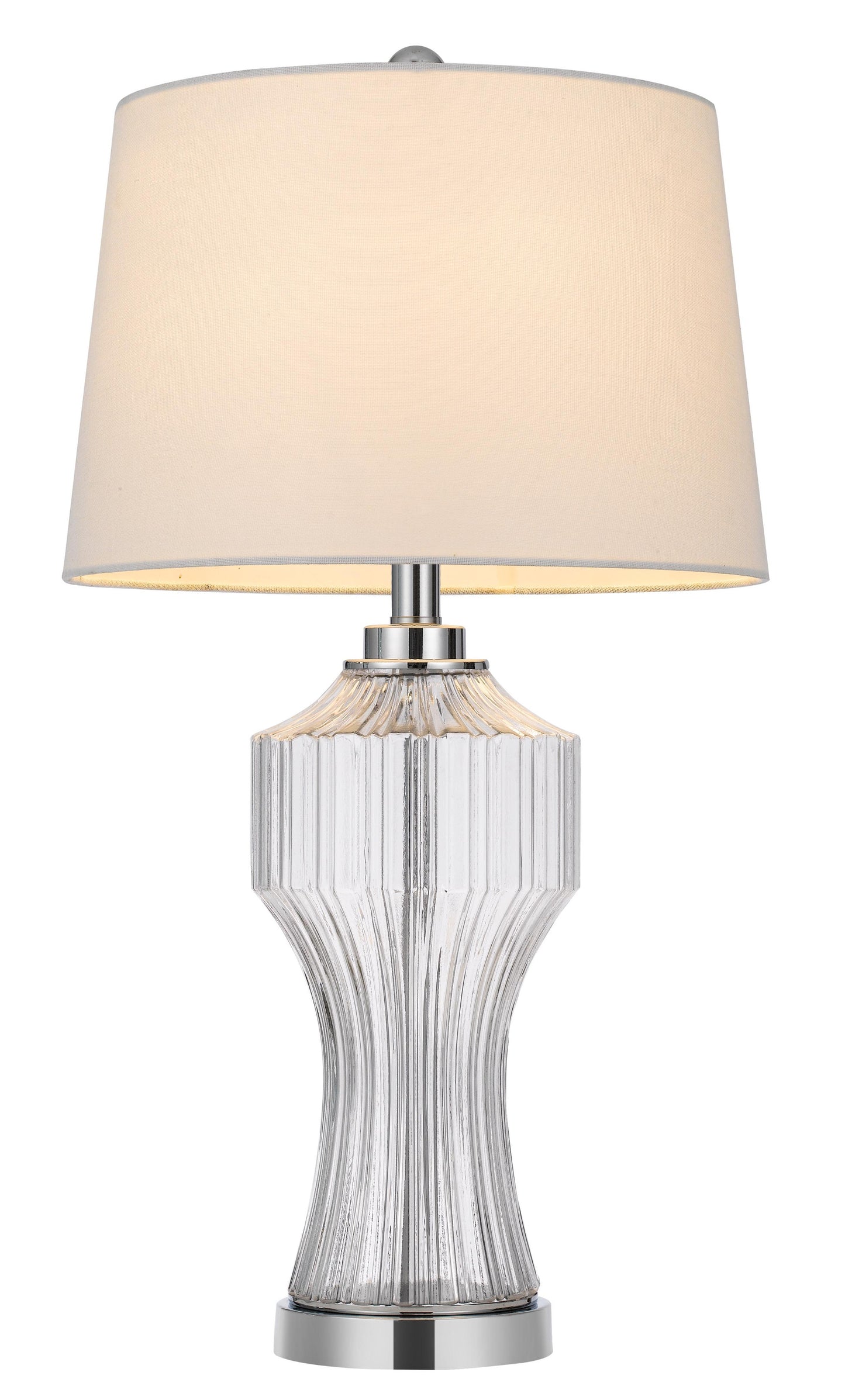Clear Glass Table Lamp w/ Shade