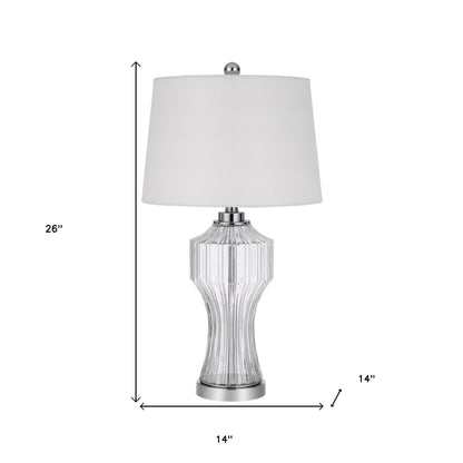 Clear Glass Table Lamp w/ Shade